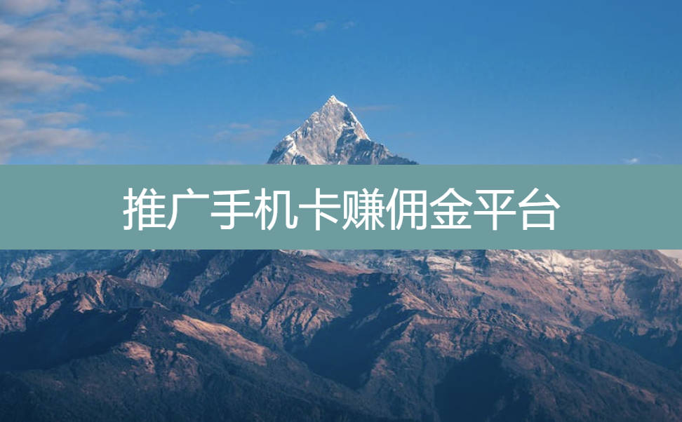 推广手机卡赚佣金平台:次月返佣金高秒返结算快